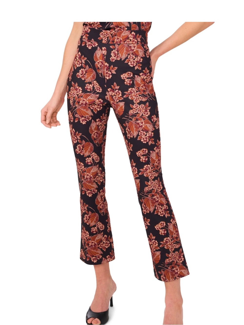 Ted Baker London Marinda Black Floral Crop Pants